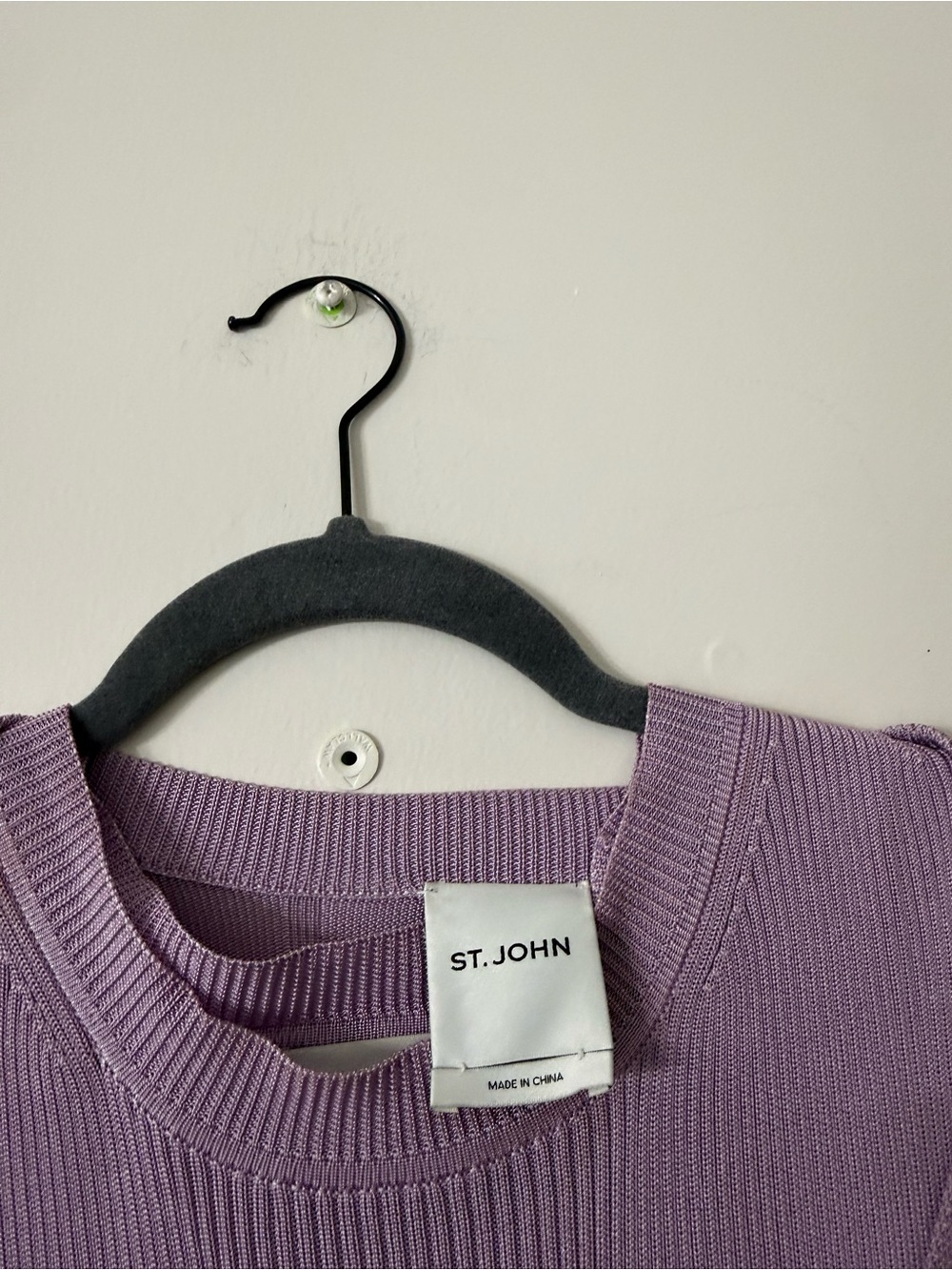 St. John Collection Lilac Ribbed Sweater and Cardigan Set. Worn twice. - Picture 8 of 14
